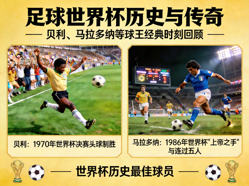 足球世界杯历史与传奇 - 回顾贝利、马拉多纳等球王的世界杯经典时刻